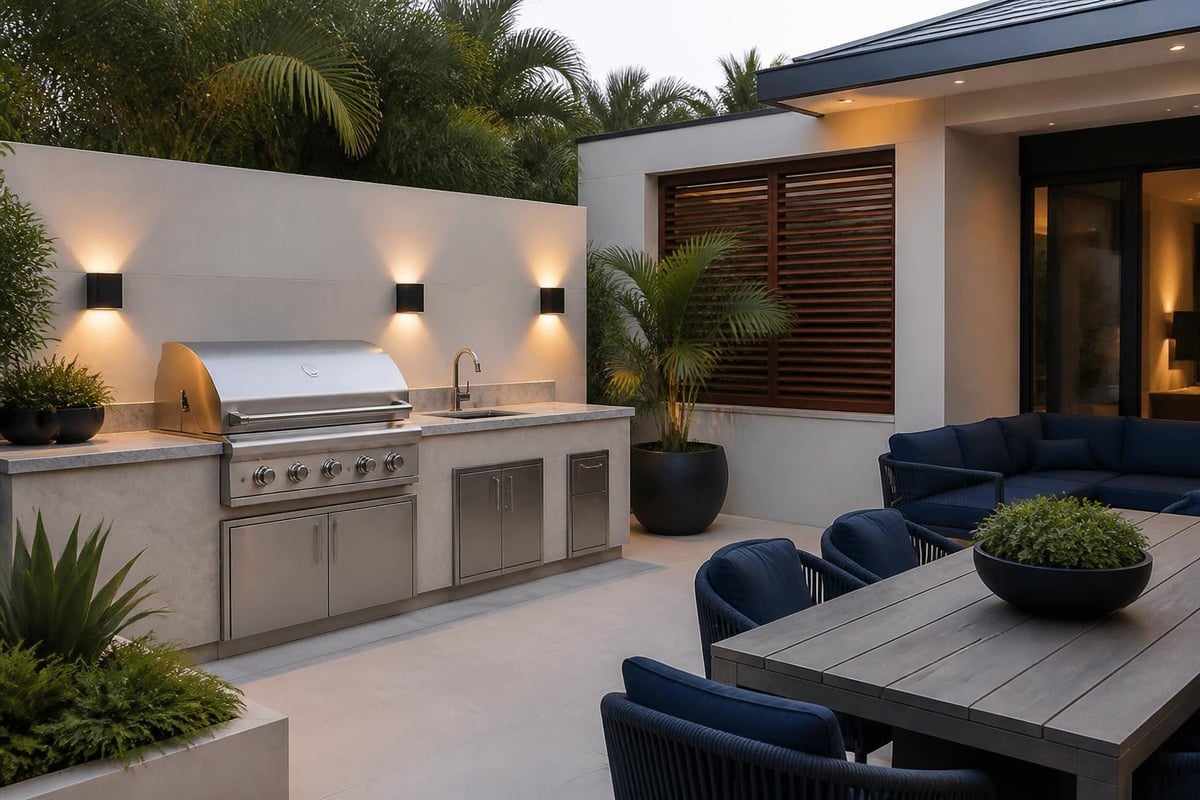 Outdoor kitchen design cohesion