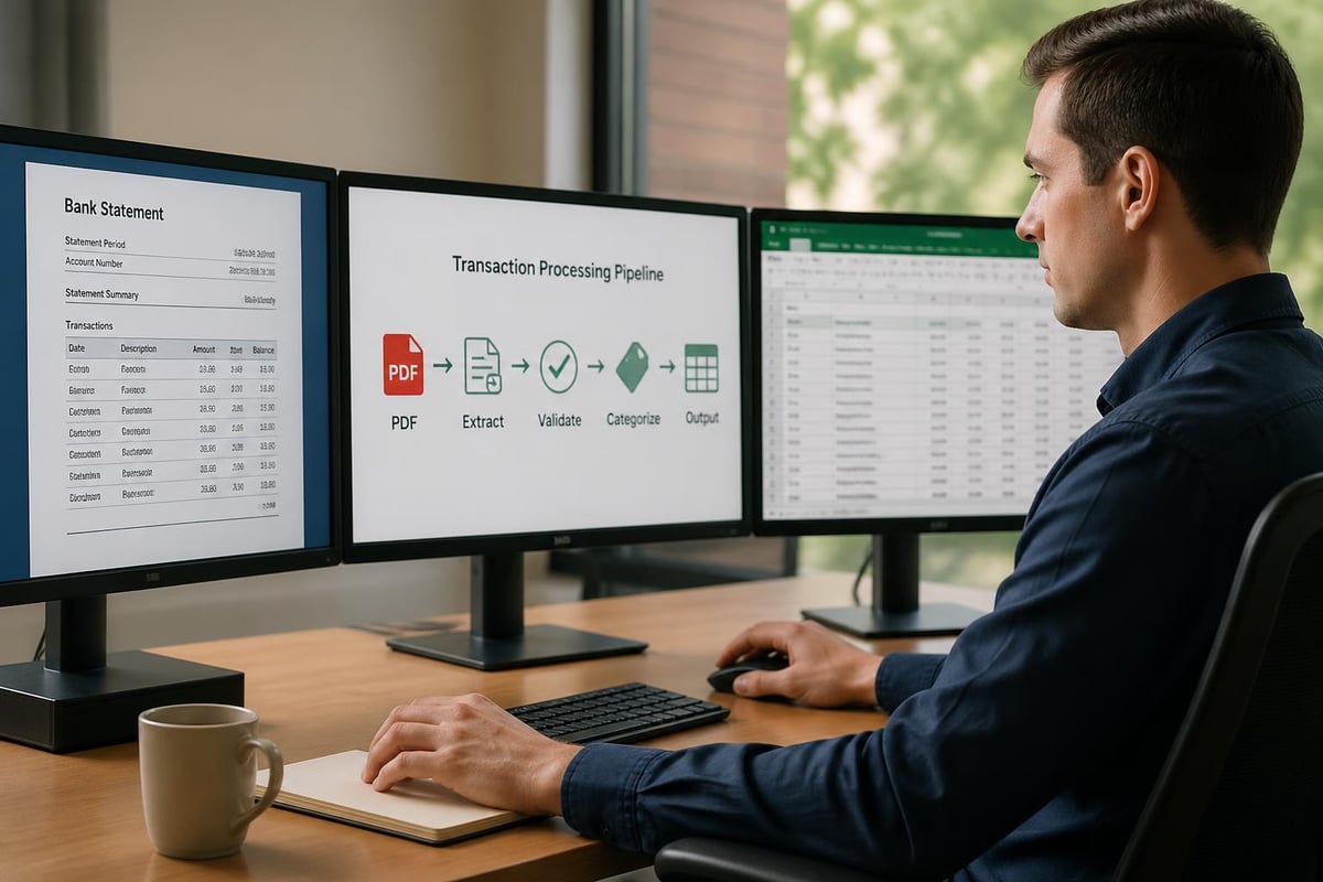 Bank statement data extraction process