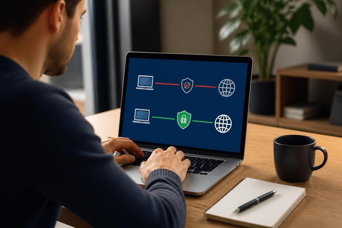 VPN encryption protecting internet traffic