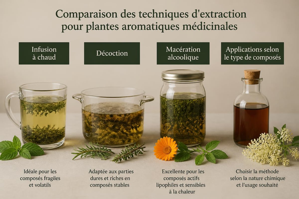 Méthodes d'extraction des plantes