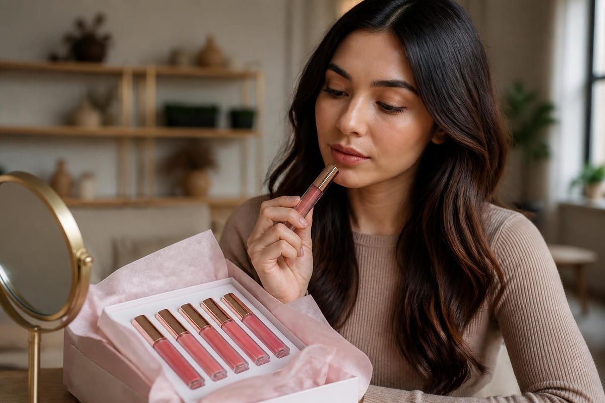 Choosing lip oil shades