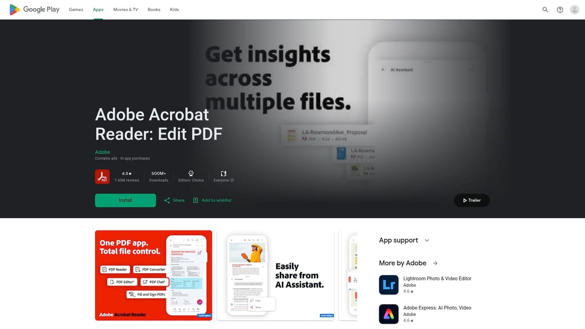 7 App Documenti Indispensabili per Organizzare i Tuoi File 2026 - Adobe Acrobat Reader: Edit PDF