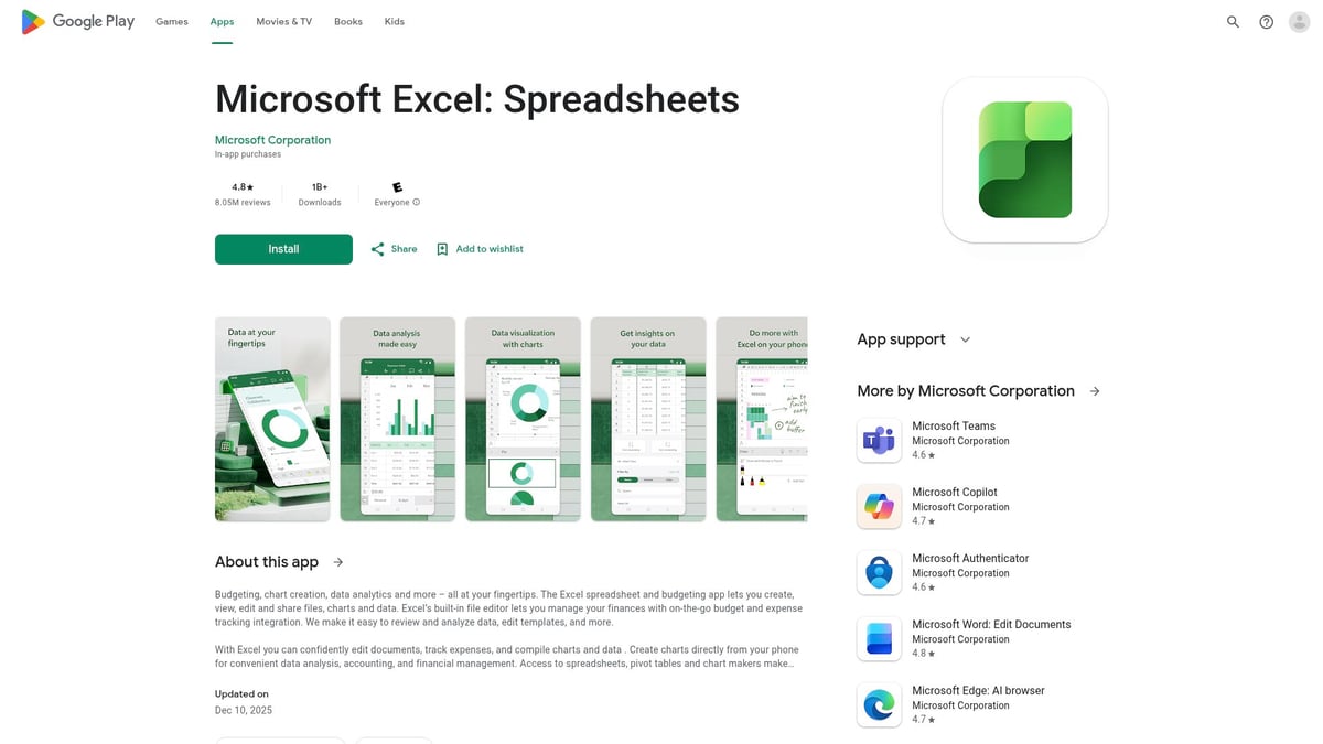 7 App Documenti Indispensabili per Organizzare i Tuoi File 2026 - Microsoft Excel: Spreadsheets