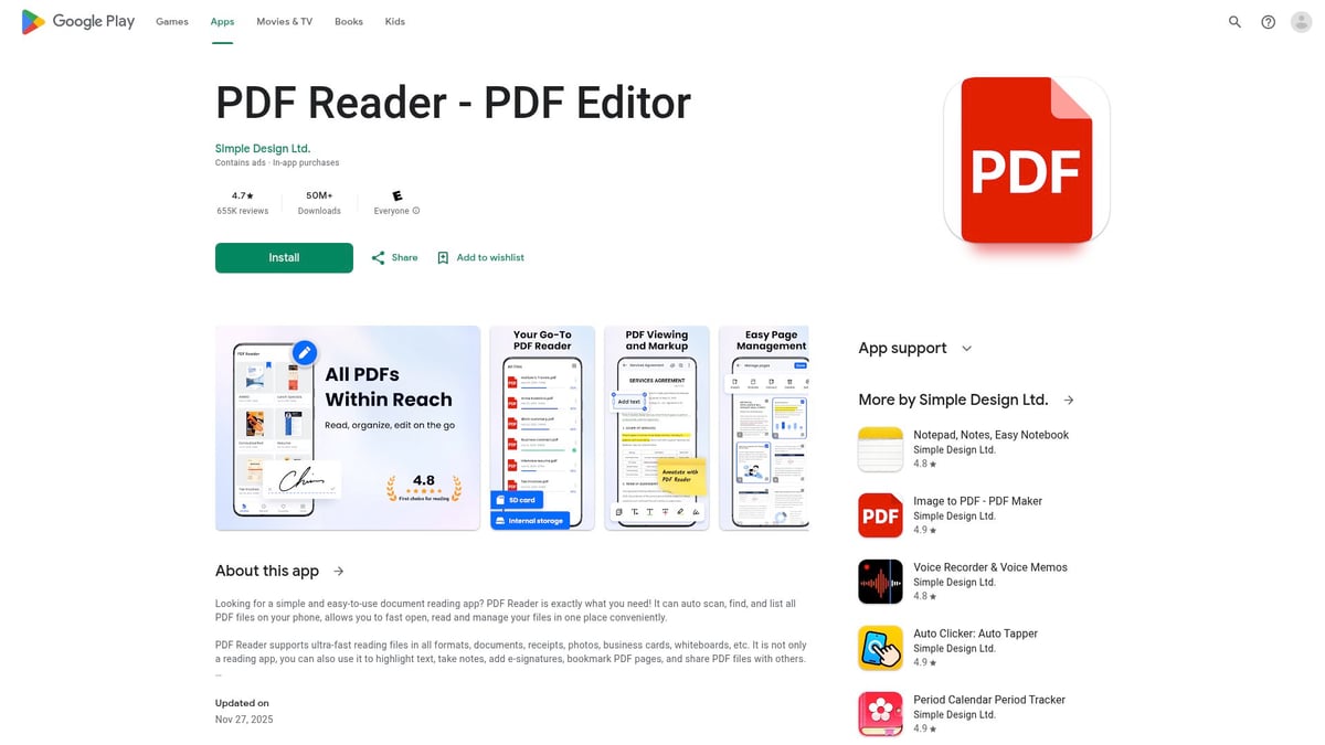 7 App Documenti Indispensabili per Organizzare i Tuoi File 2026 - PDF Reader: Visualizzatore PDF