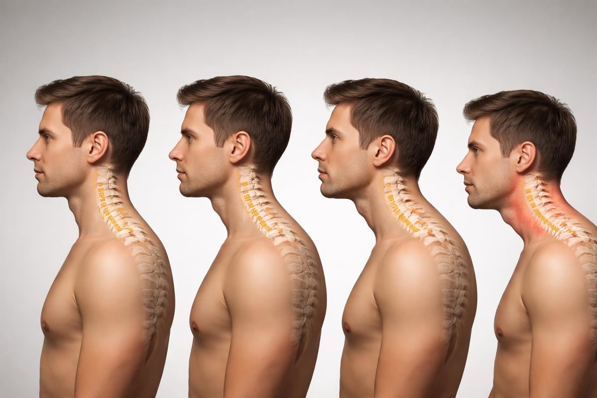Forward head posture progression