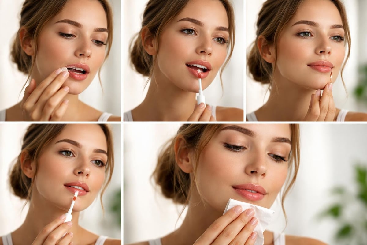 Lip oil application steps