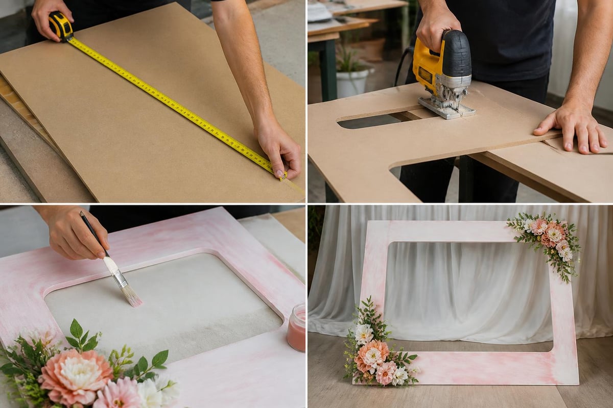 DIY photo booth frame assembly