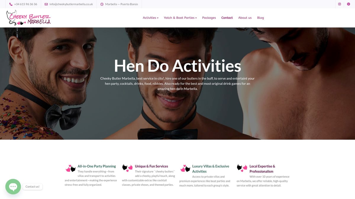 7 Amazing Benalmadena Hen Do Packages for Unforgettable Fun - Cheeky Butler Marbella – Cheeky Butler & Luxury Villa Experience