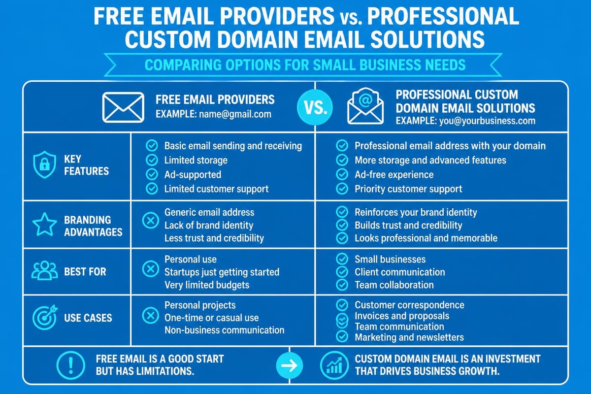 Email account types comparison