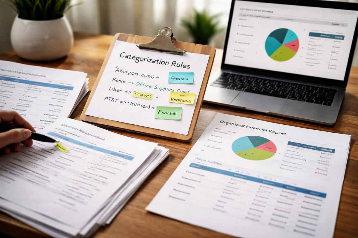 Transaction categorization workflow