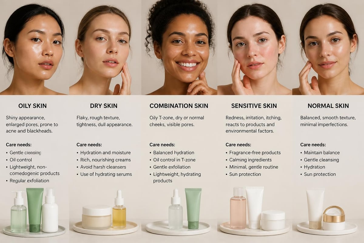 Skin type identification chart