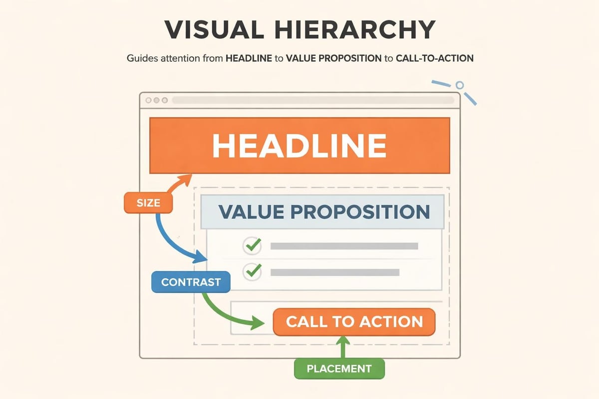 Visual hierarchy in digital marketing assets