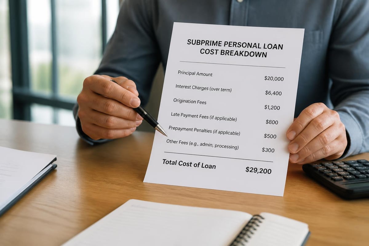 Total loan cost breakdown