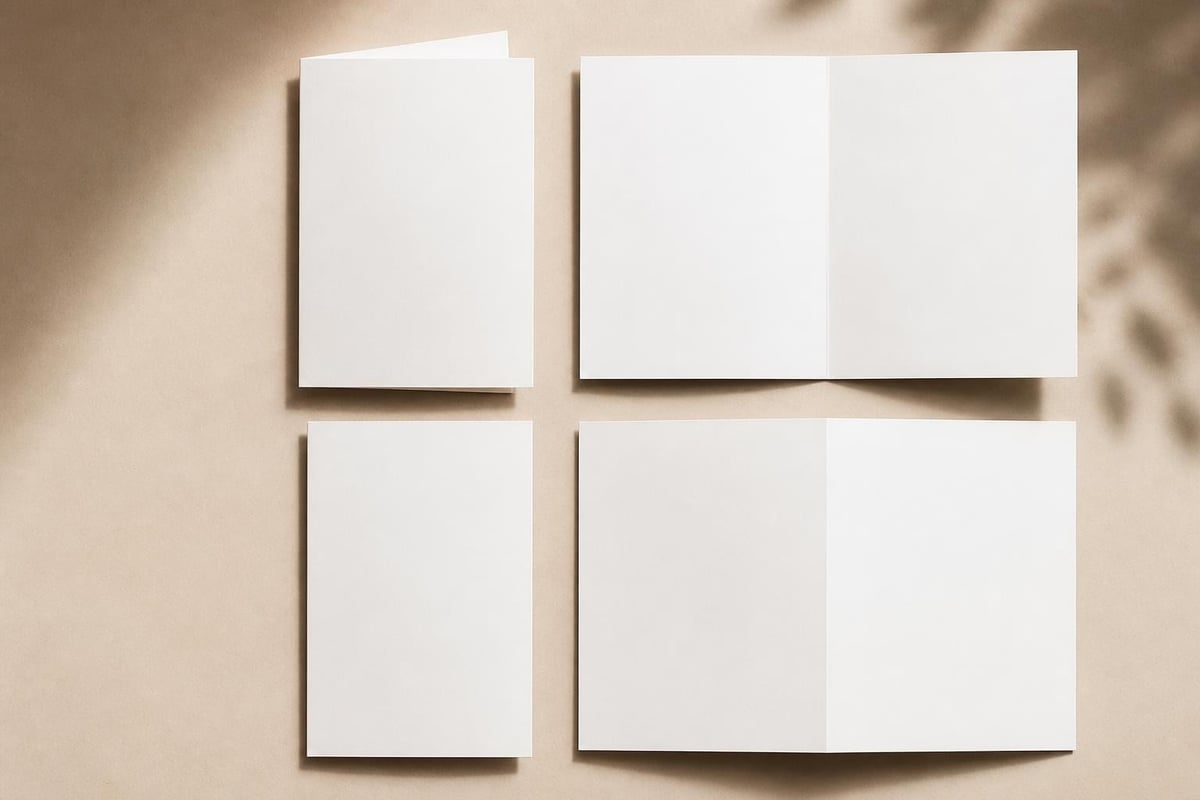 Greeting card panel layout
