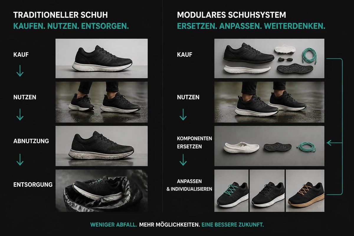 Modulare vs traditionelle Schuhe