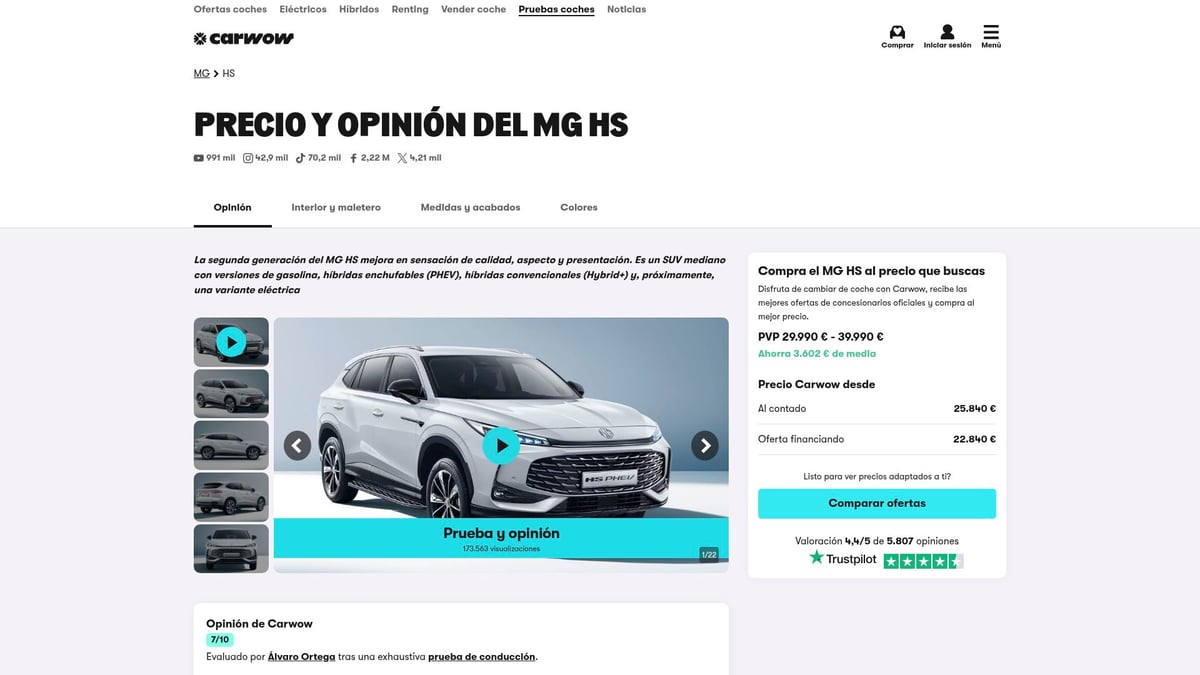 Top 10 Coches Chinos en España Que Sorprenden en 2025 - MG HS