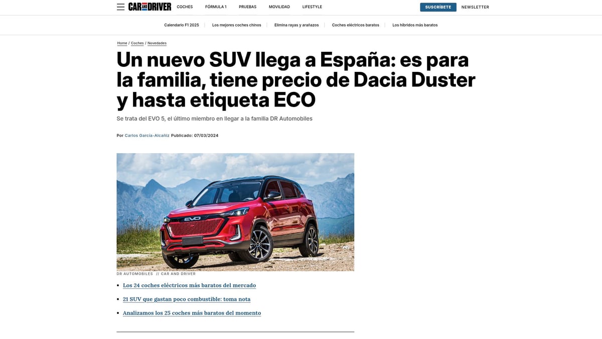 Top 10 Coches Chinos en España Que Sorprenden en 2025 - EVO 5