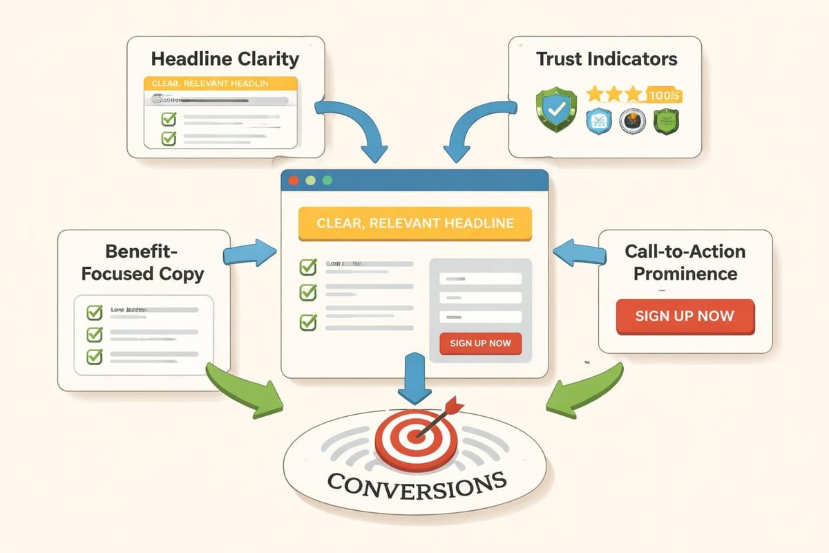 Landing page conversion elements