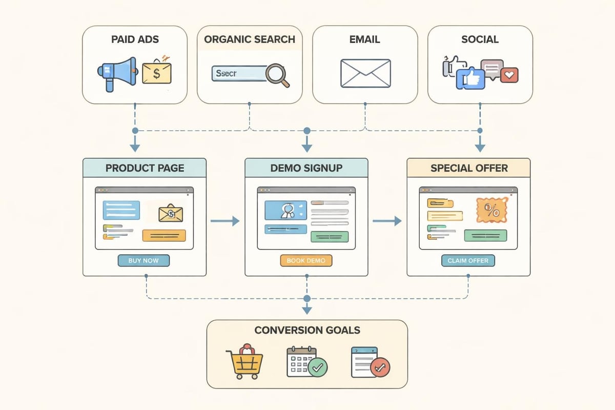 Website conversion pathways