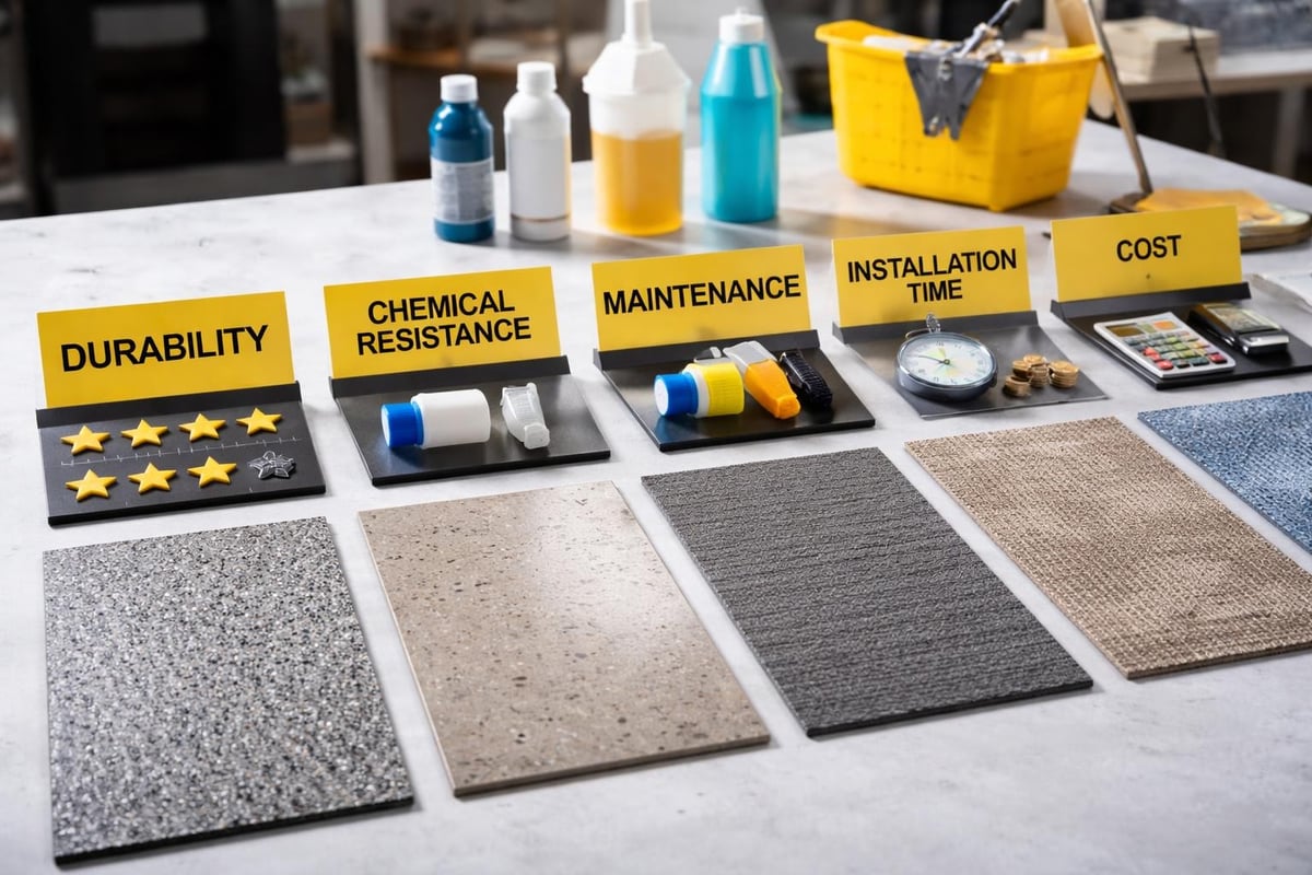 Commercial flooring options comparison