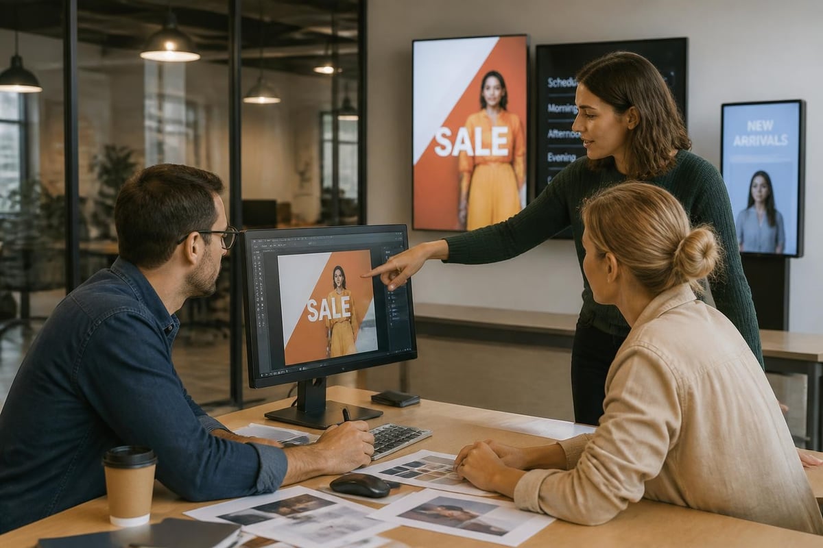 Digital signage content workflow