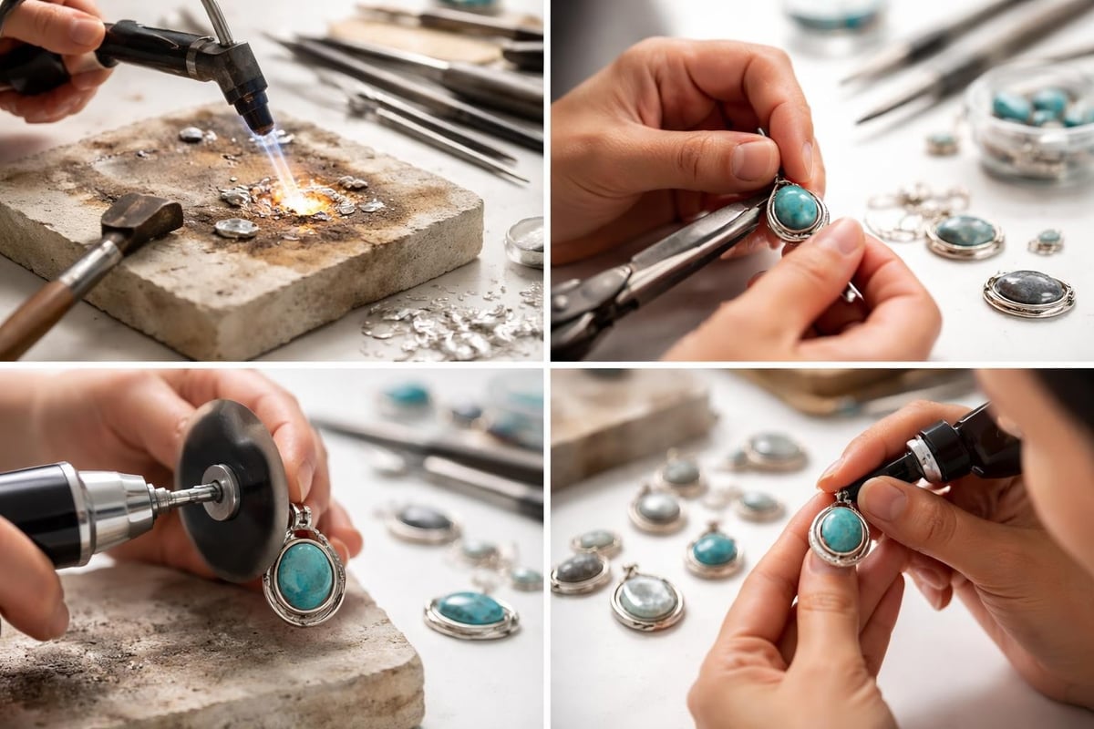 Silver pendant craftsmanship process