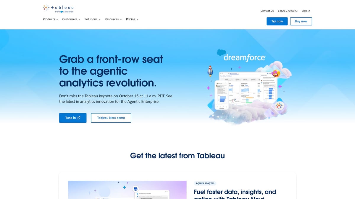 8 Essential AI Tools for Business Analyst Success in 2025 - Tableau