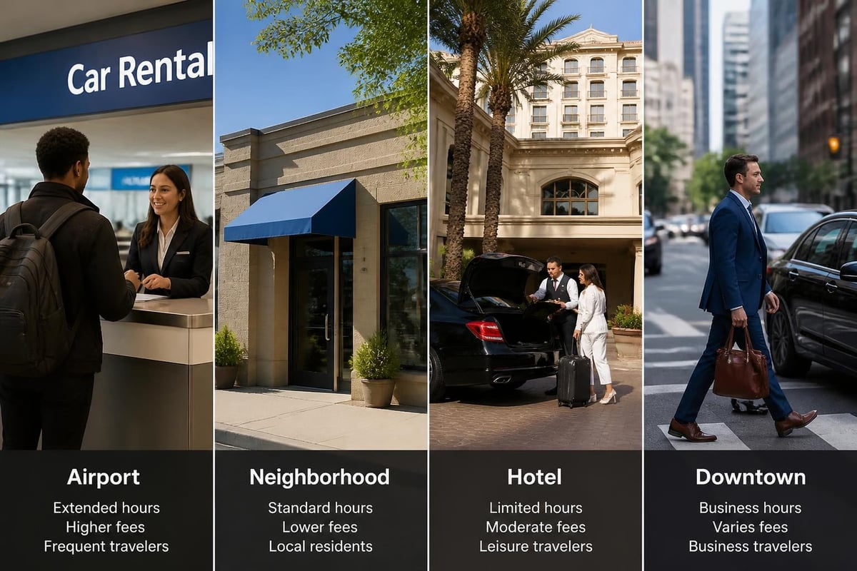 Hertz location types comparison