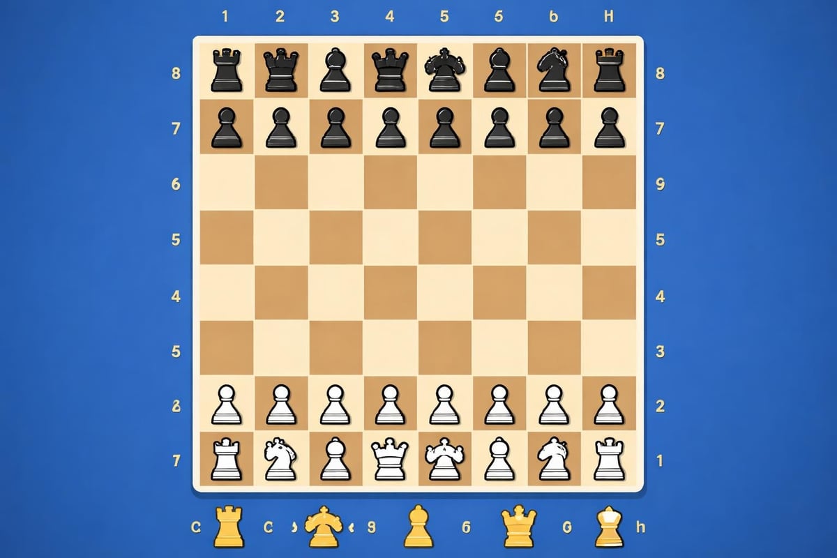 Chess board initial setup