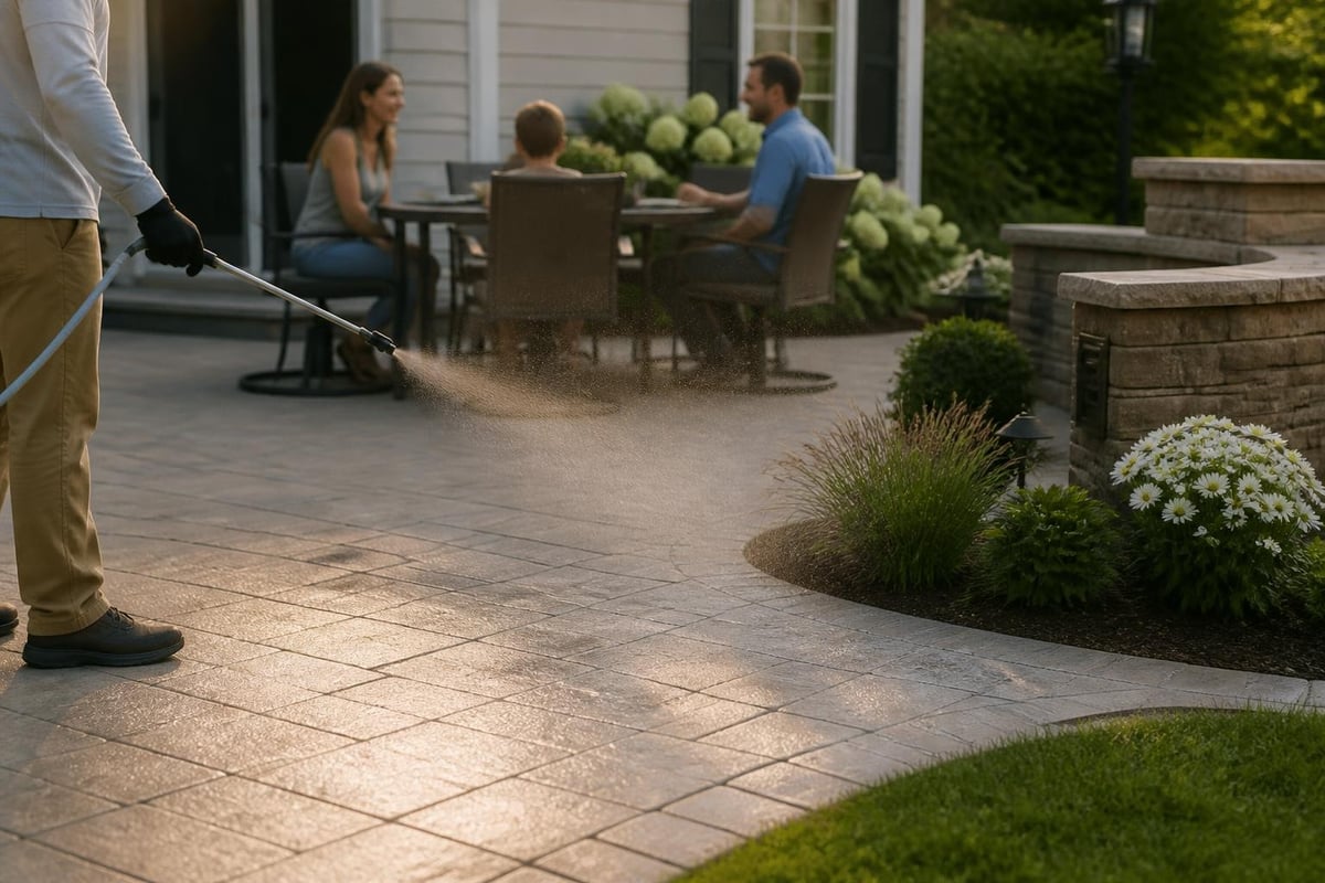Outdoor patio protection zones