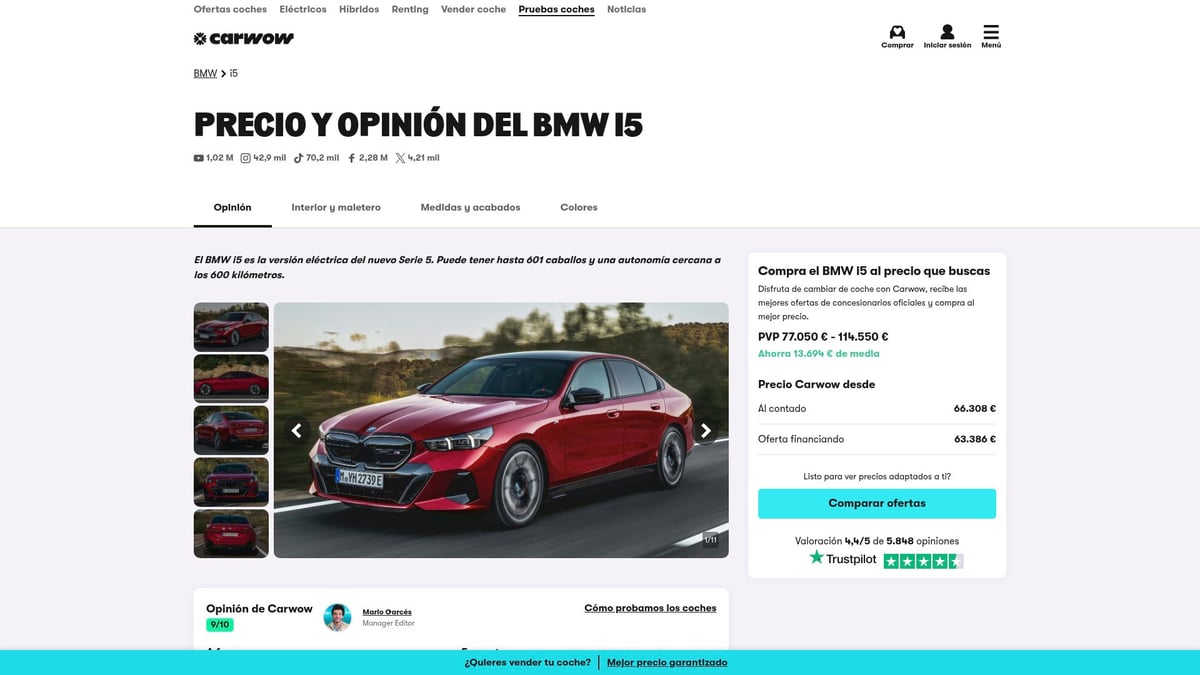 Топ-10 спортивных электромобилей, которые определят 2026 год - BMW i5 M60 xDrive 2026