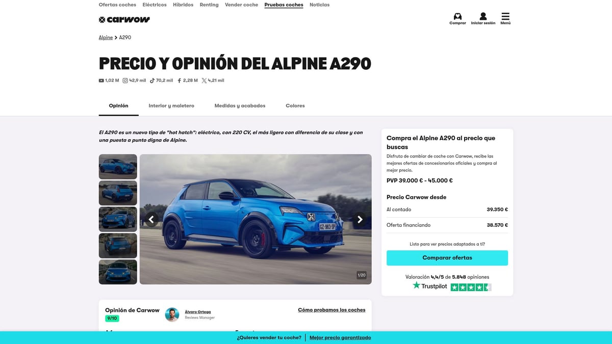 Топ-10 спортивных электромобилей, которые определят 2026 год - Alpine A290 2026