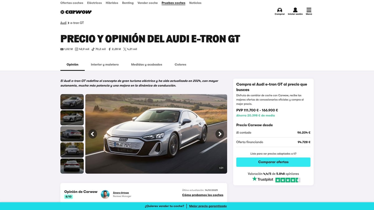 Топ-10 спортивных электромобилей, которые определят 2026 год - Audi e-tron GT 2026