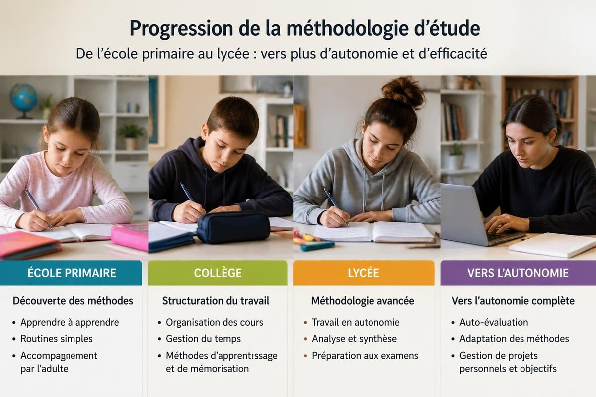 Méthodologie scolaire par niveau