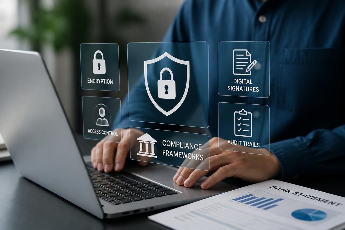Security layers in PDF statements