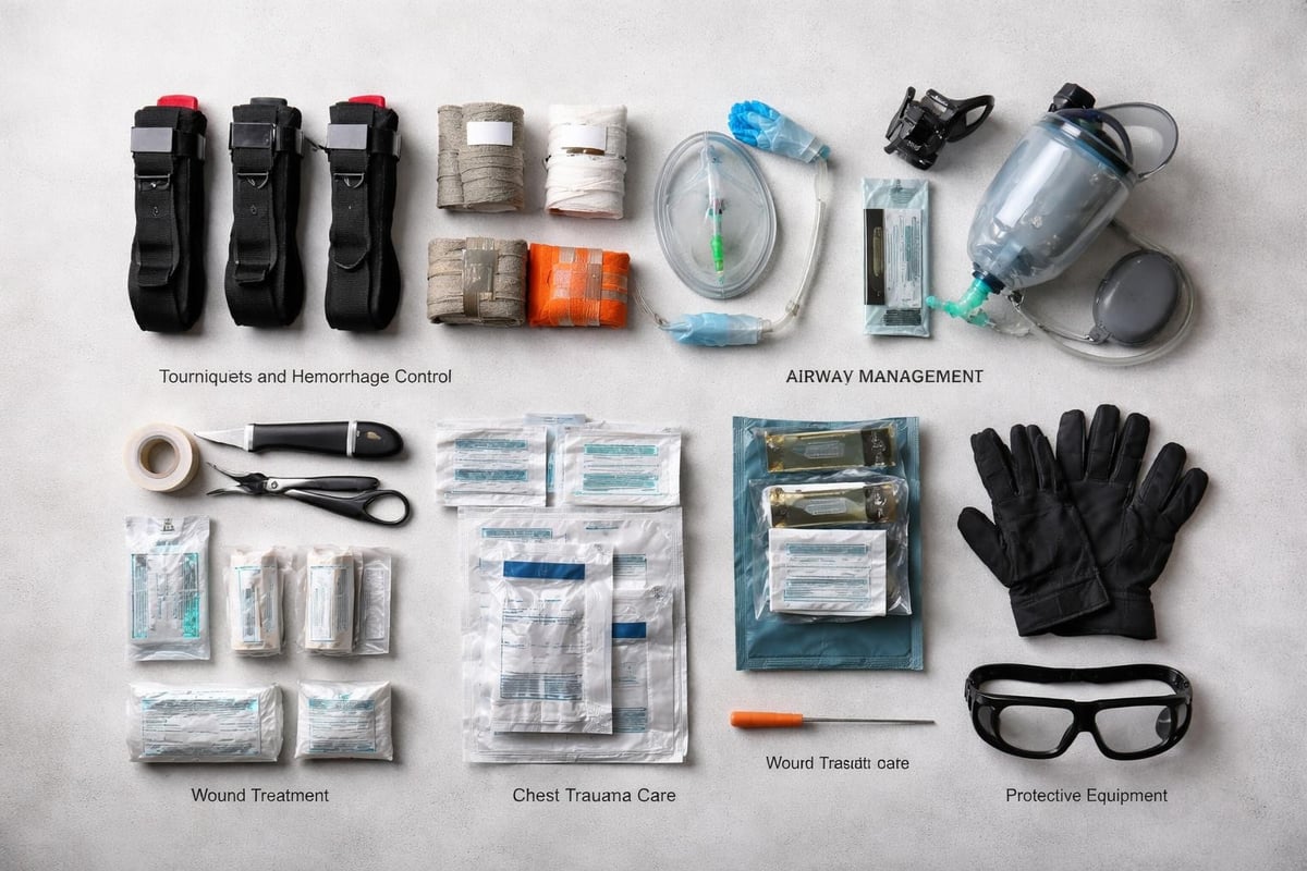 Trauma kit component categories
