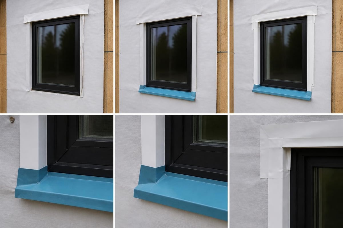 Wall wrap installation sequence at window opening