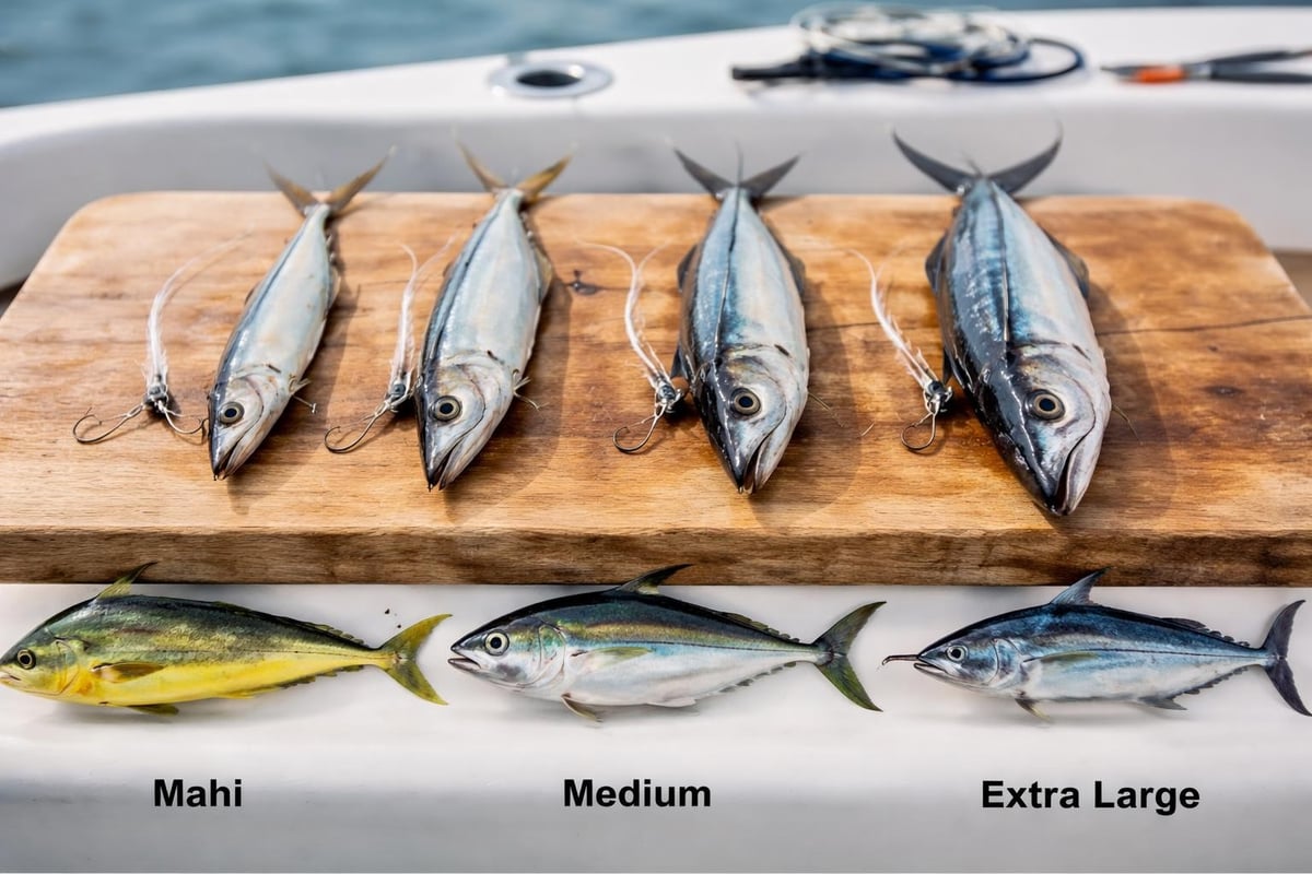 Ballyhoo size selection