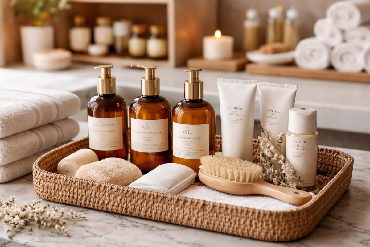Cosmétiques dans spa hôtelier