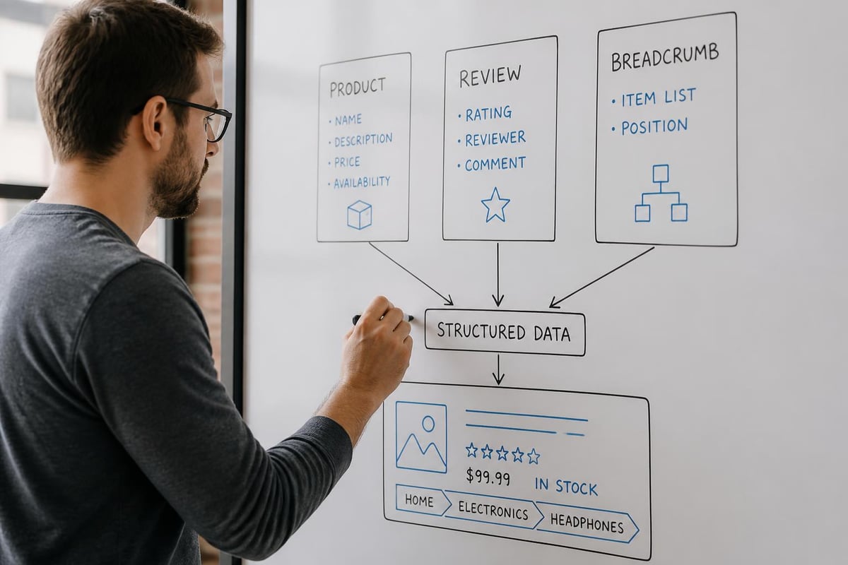 Schema markup structure for Shopify products
