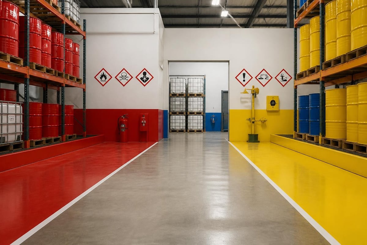 Chemical storage safety system