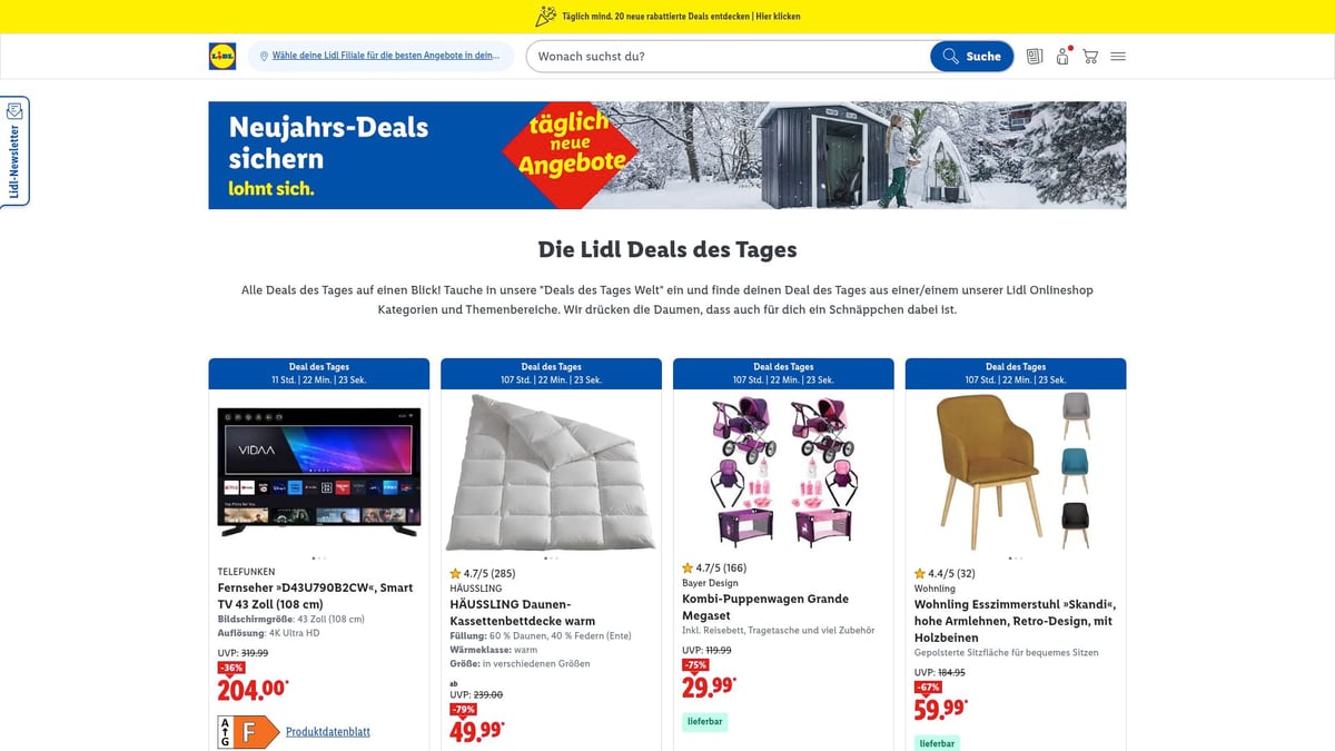 Top 7 De Deals 2026: Die Besten Sparangebote Entdecken - Lidl Deals des Tages – Wechselnde Angebote für alle Lebensbereiche