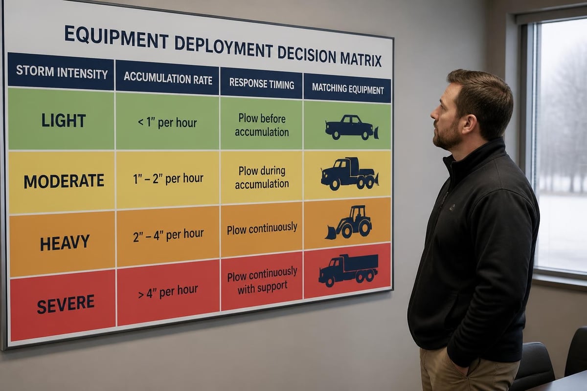 Storm response equipment deployment