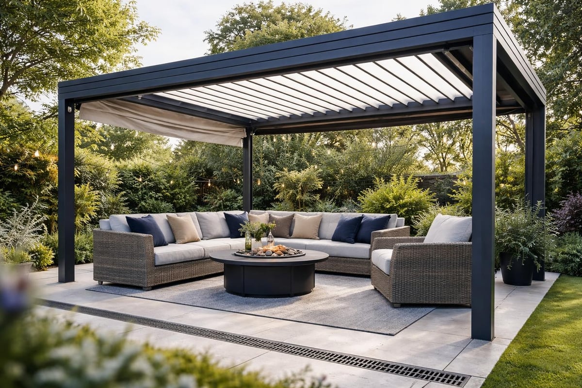 Pergola weather protection systems