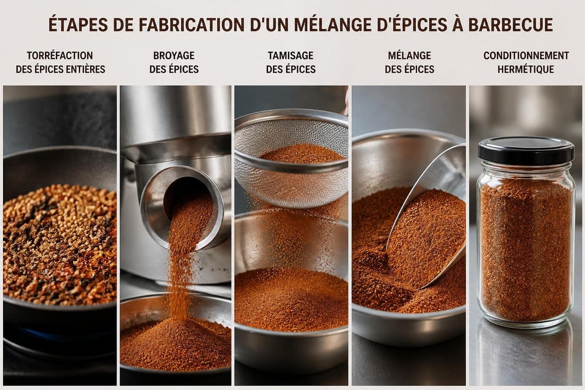 Processus de création de mélange d'épices