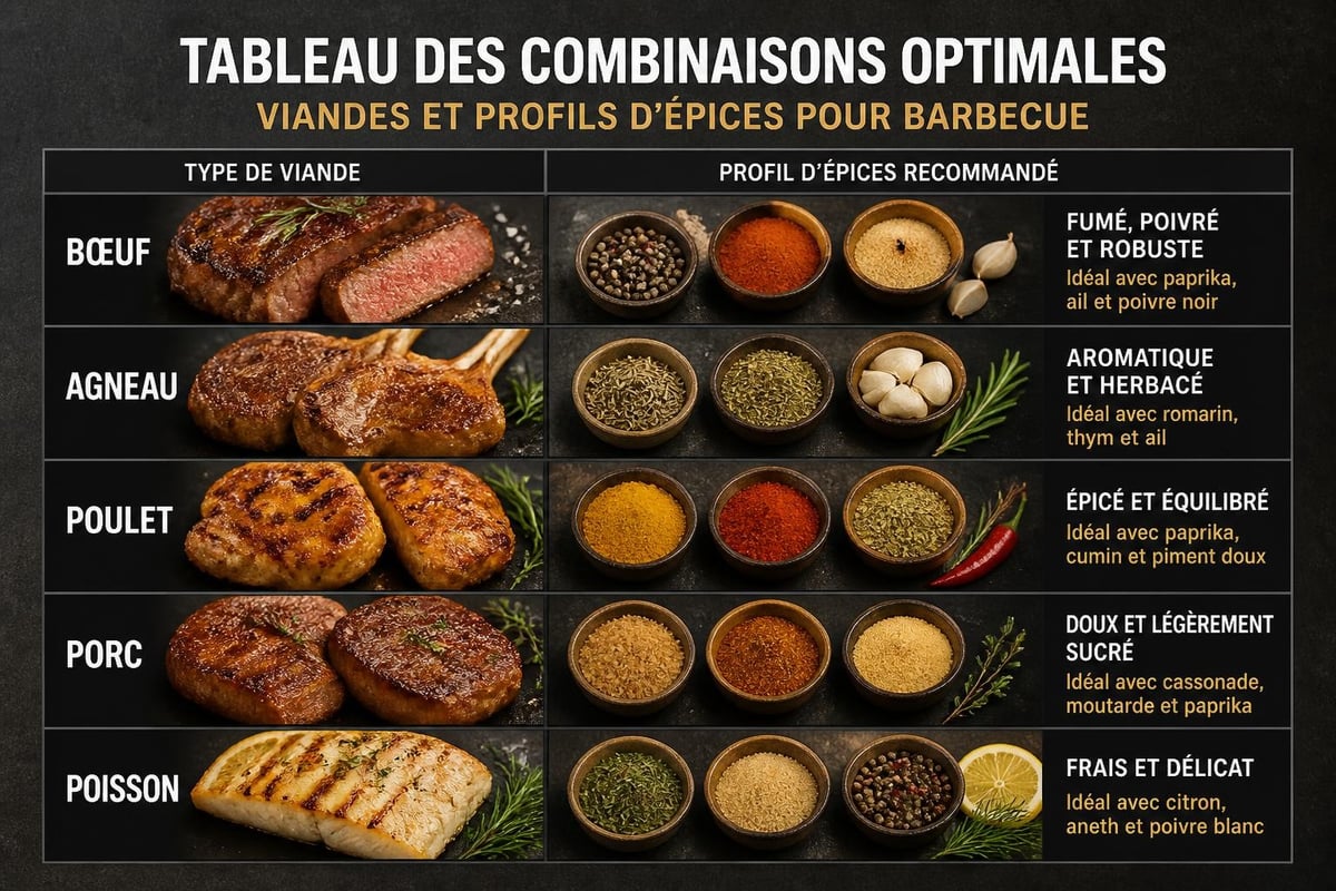Associations épices et aliments