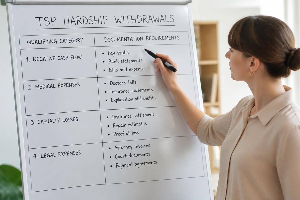 TSP hardship withdrawal qualifying events