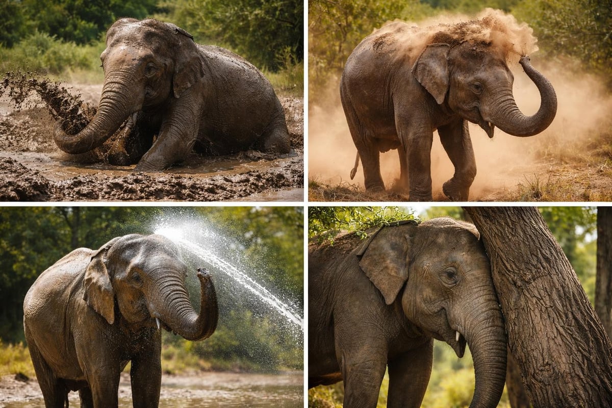 Elephant daily routine