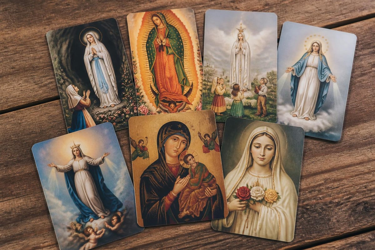 Categories of Marian prayer cards