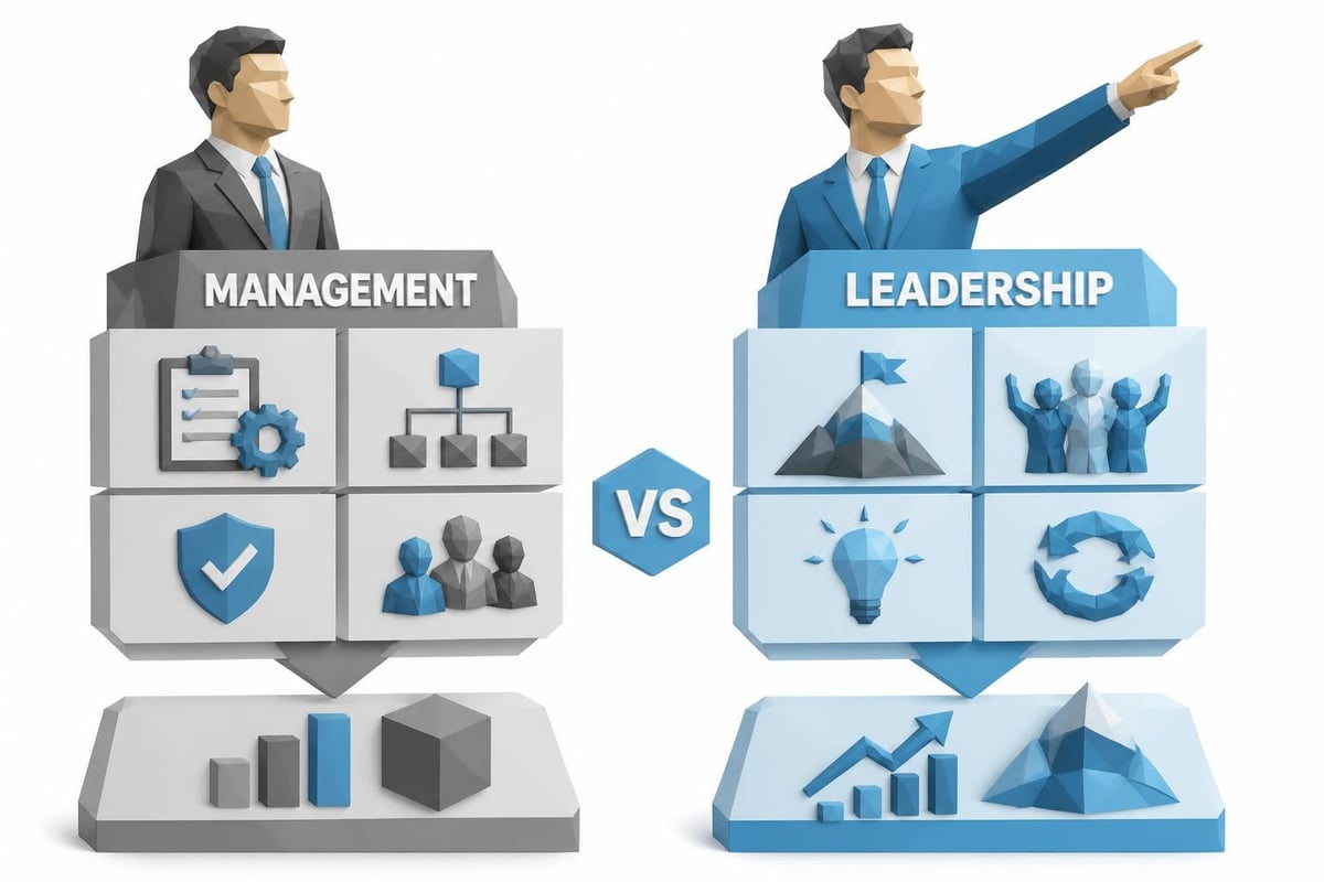 Management versus leadership competencies